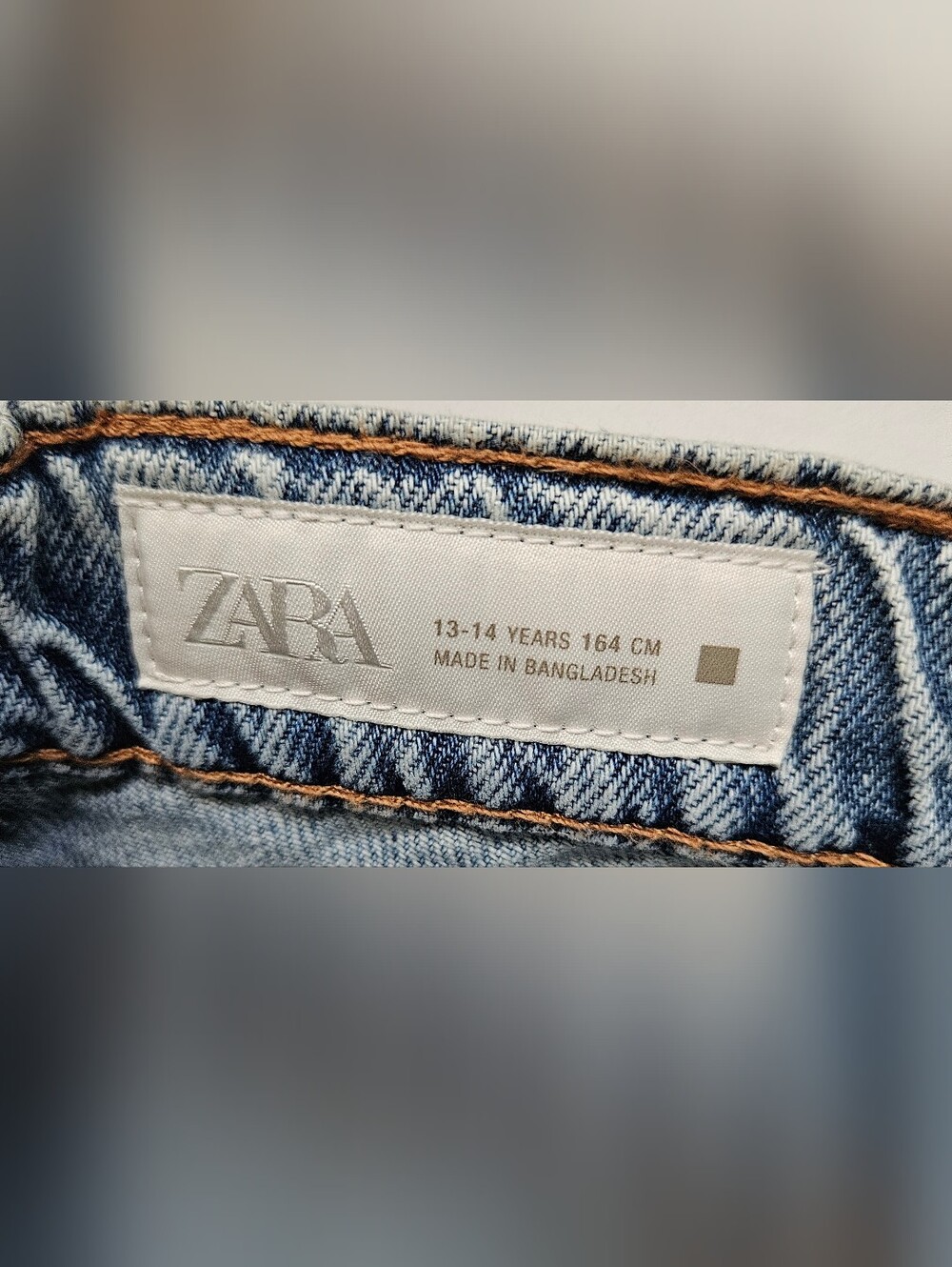NWT Zara Relaxed Baggy Fit Years 13-14 in Light Blue Denim Jeans - Picture 9 of 10